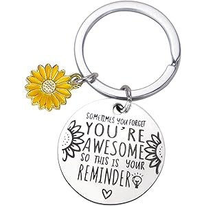 ‘You’re Awesome’ Sunflower Keyring