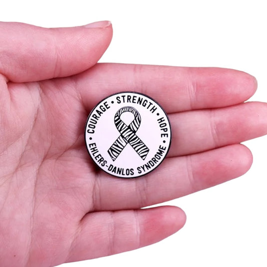 Pin — “Courage. Strength. Hope.” Ehlers Danlos Syndrome Ribbon.