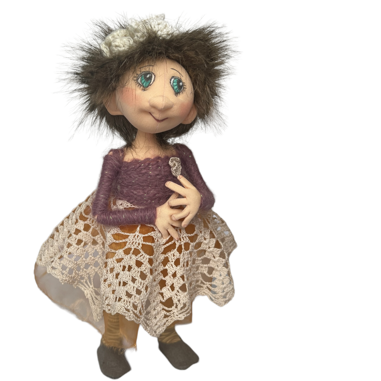 Tina, Sitting Standing Dolls Splash Quilting