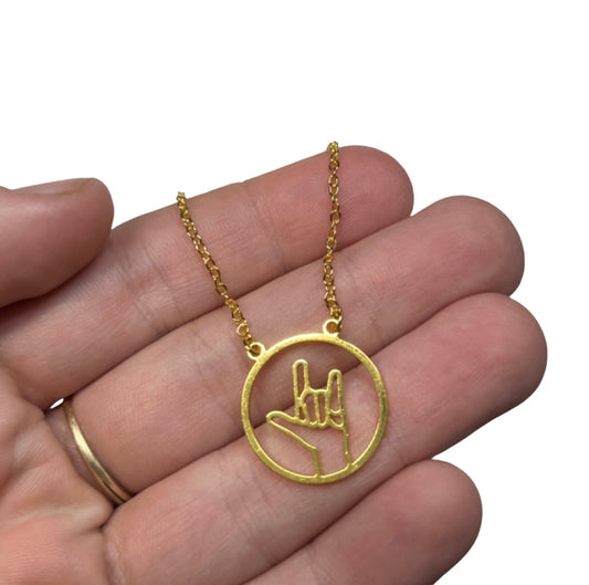 Jewellery — Necklace — Sign Language 'I Love You' SPIRIT SPARKPLUGS