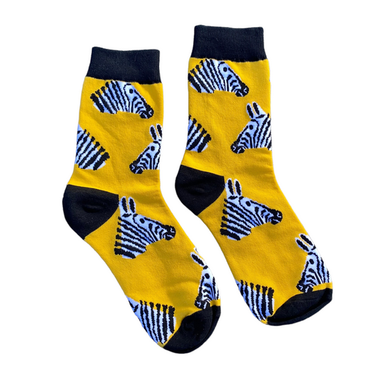 Socks — Zebra SPIRIT SPARKPLUGS Yellow