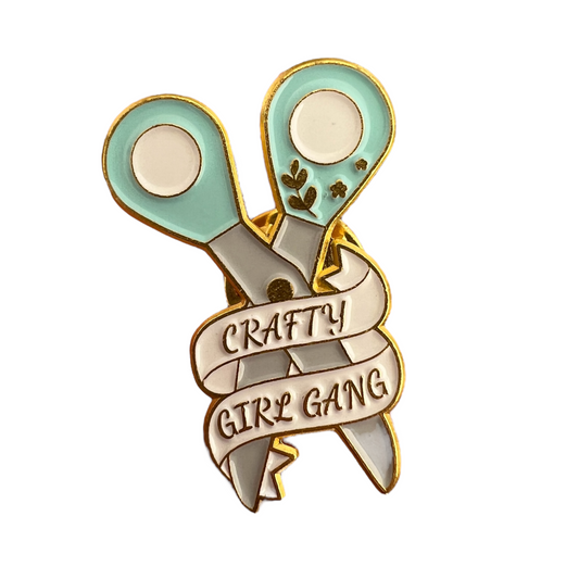 Pin — Scissors ‘Crafty Girl Gang’