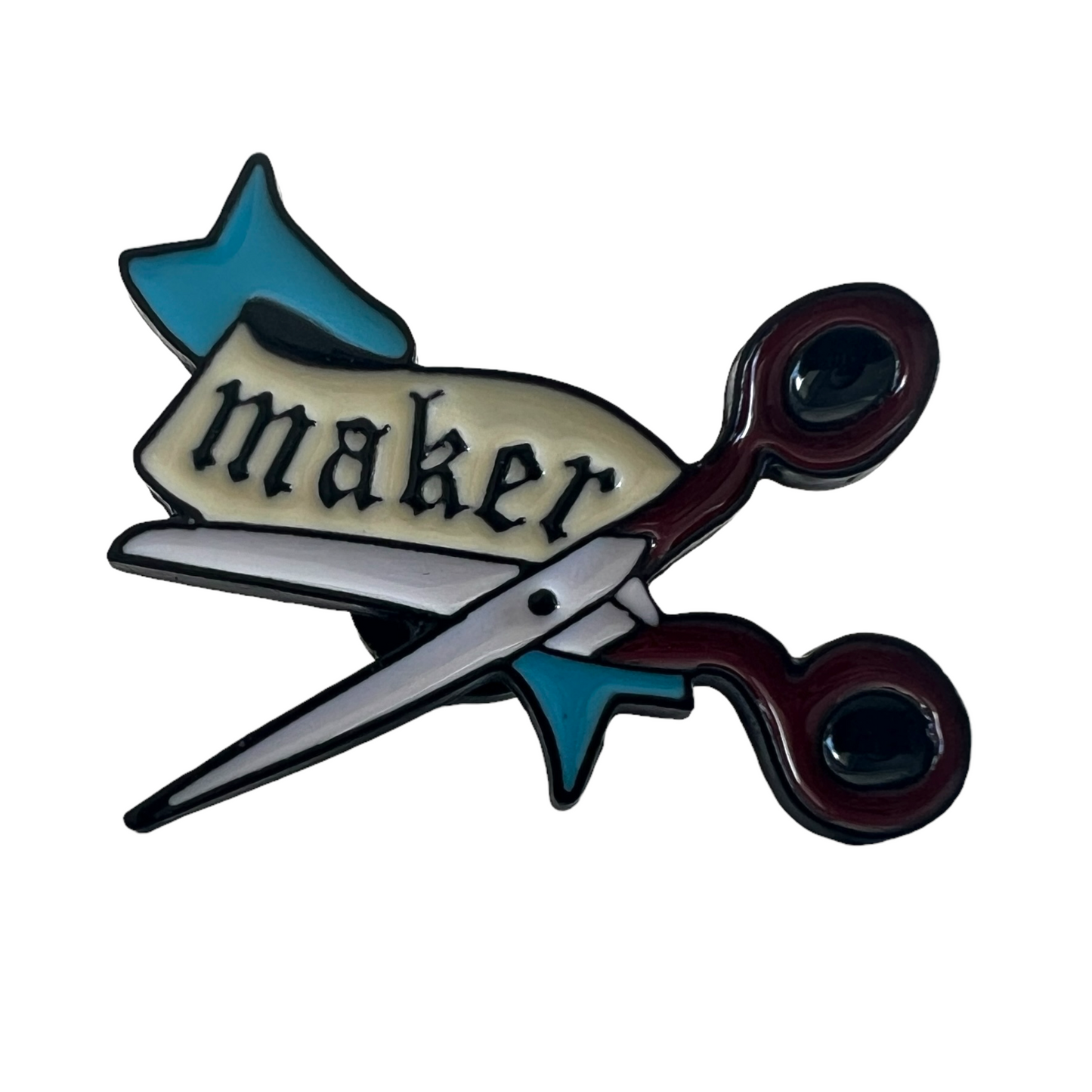 Pin — Scissors (Cartoon Banner ‘Maker’) SPIRIT SPARKPLUGS