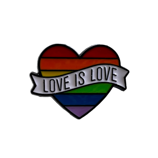 Pin — LGBT Pride Series SPIRIT SPARKPLUGS ‘Love is Love’ Heart / Black