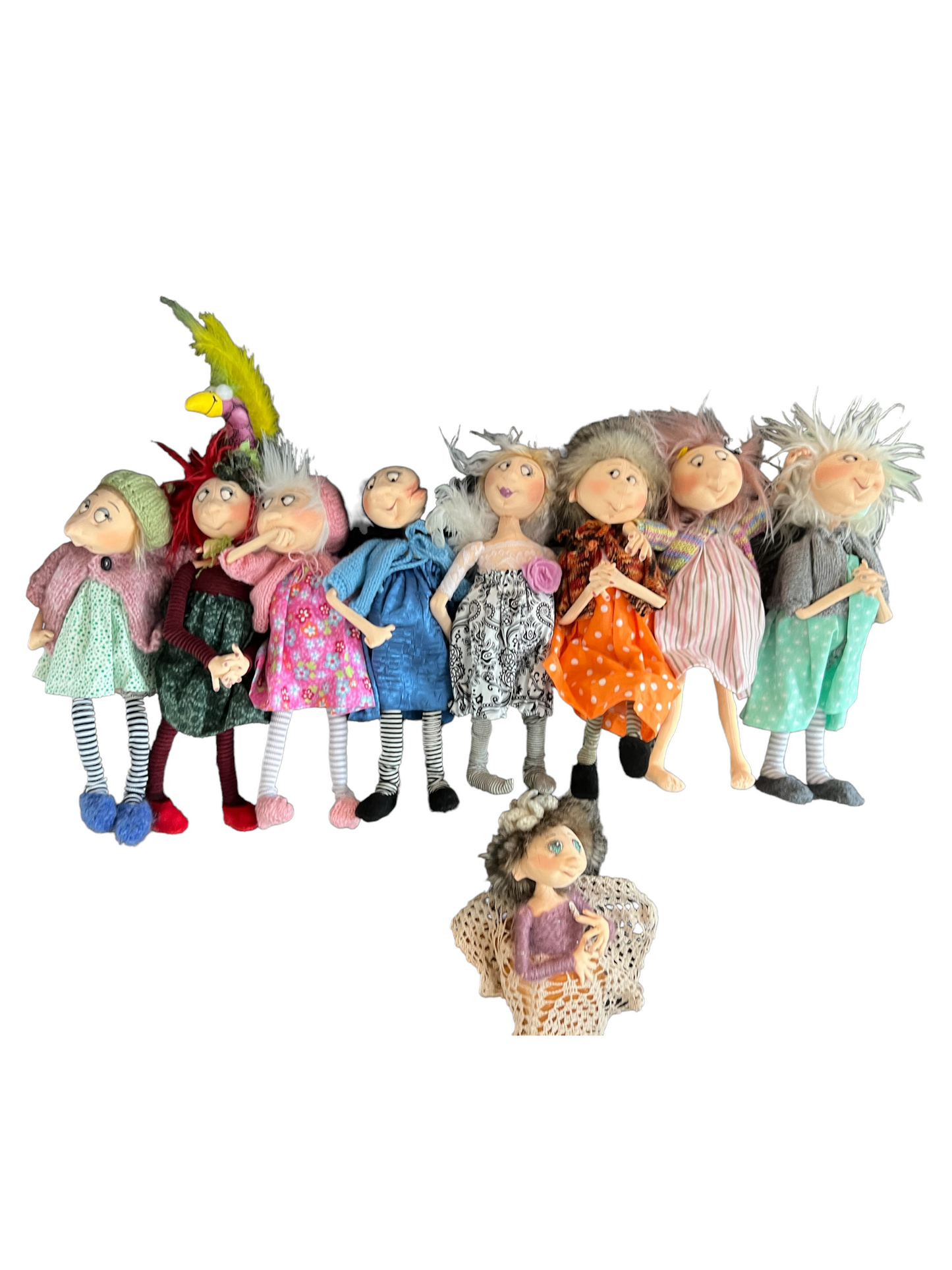 Tina, Sitting Standing Dolls Splash Quilting