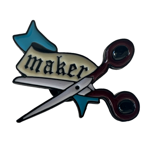 Pin — Scissors (Cartoon Banner ‘Maker’) SPIRIT SPARKPLUGS
