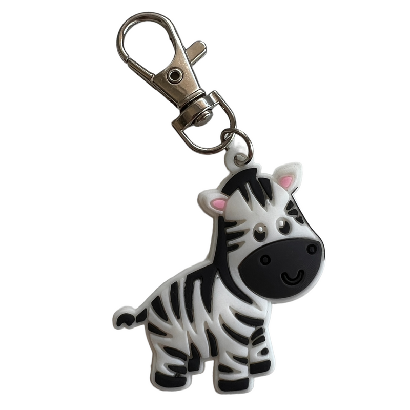 Zebra Keyring (Silicone)