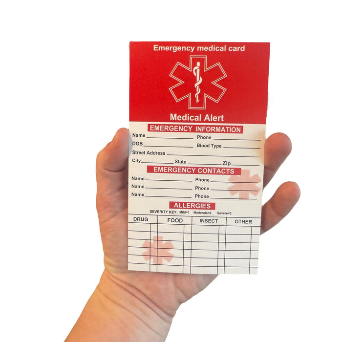 Medical Alert Card — Emergency Medical Card
