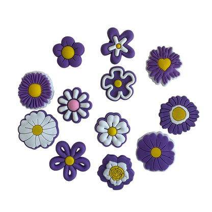 Jibbitz — Purple Flowers Set