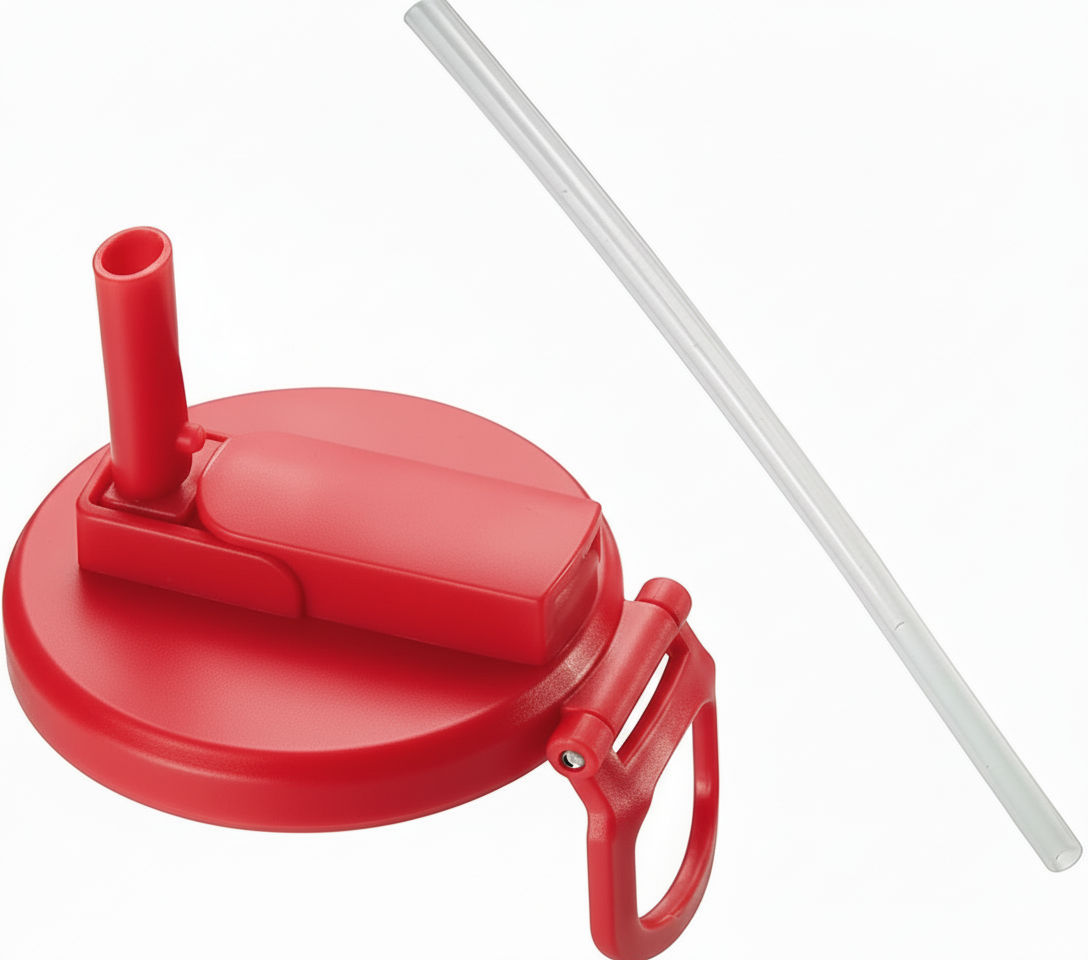 Soda Can Lid + Straw