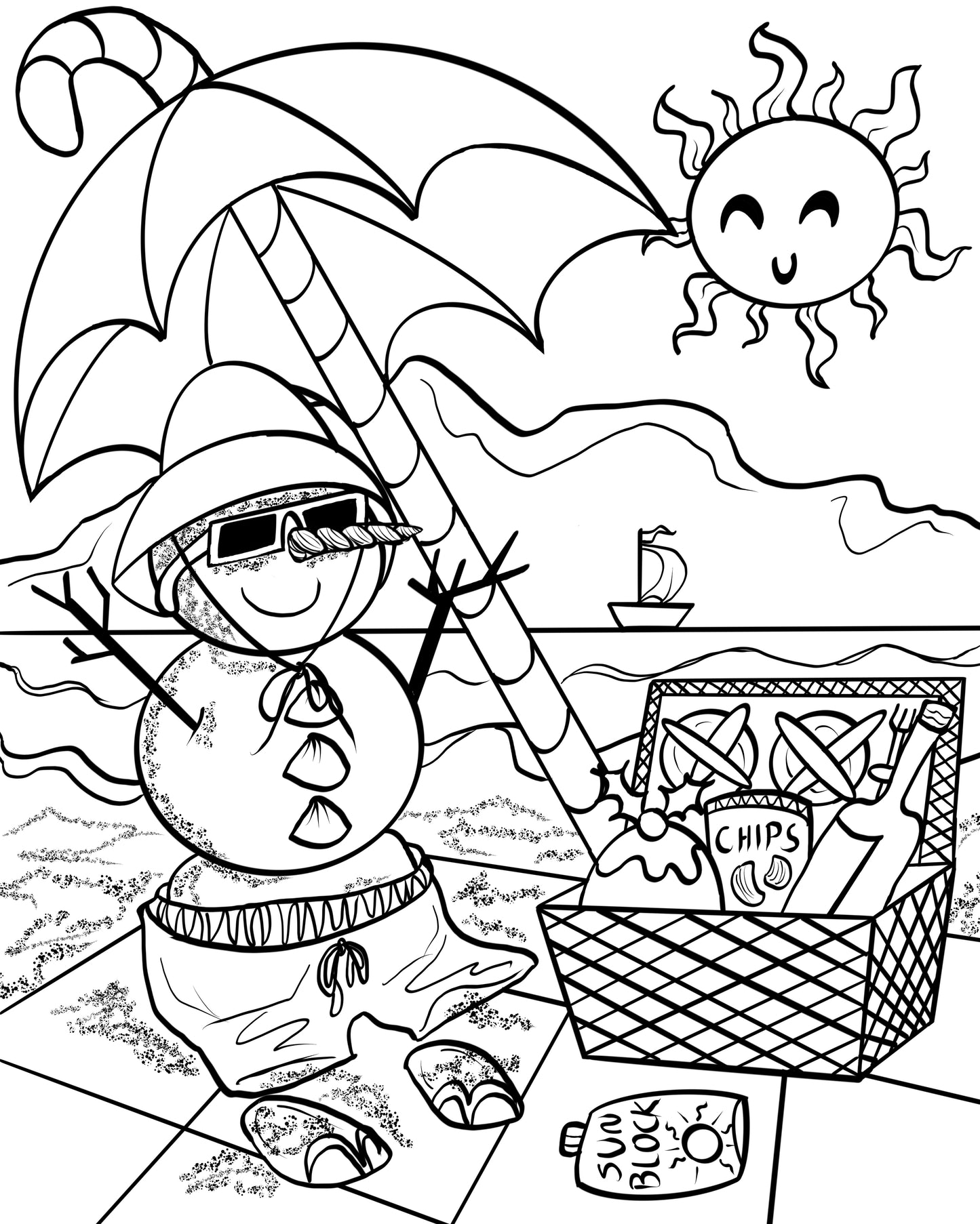 Colour-In Christmas Card — By Artist Geri Herd