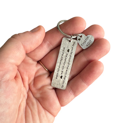 Keyring — ‘May you be proud of the work that you do, the person you are and the difference you make.’