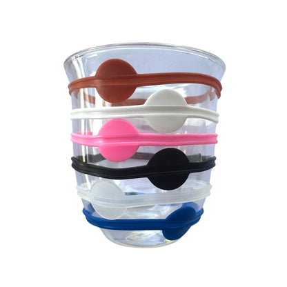 Silicone Drink Identifier Bands, 6 PACK