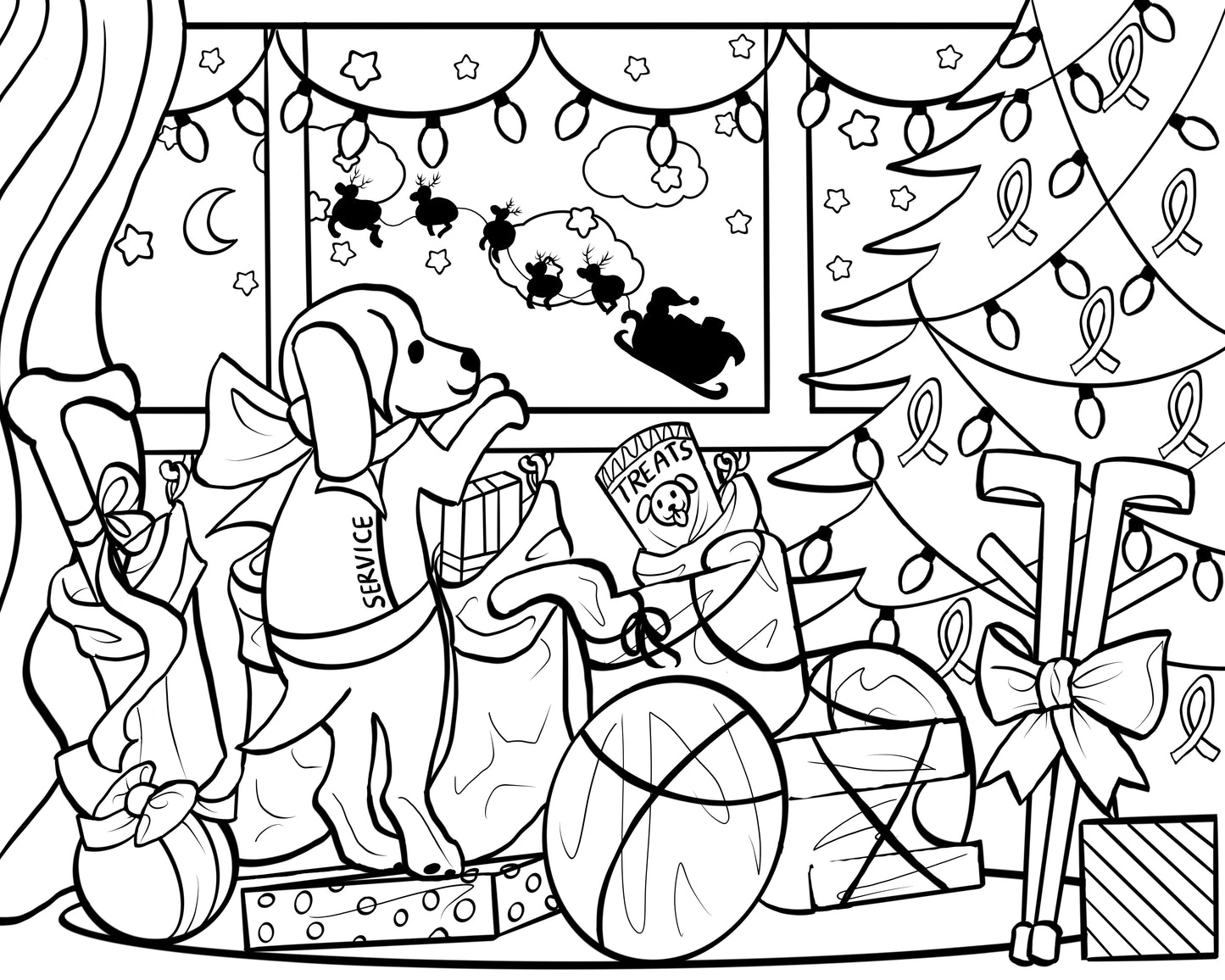 Colour-In Christmas Card — By Artist Geri Herd