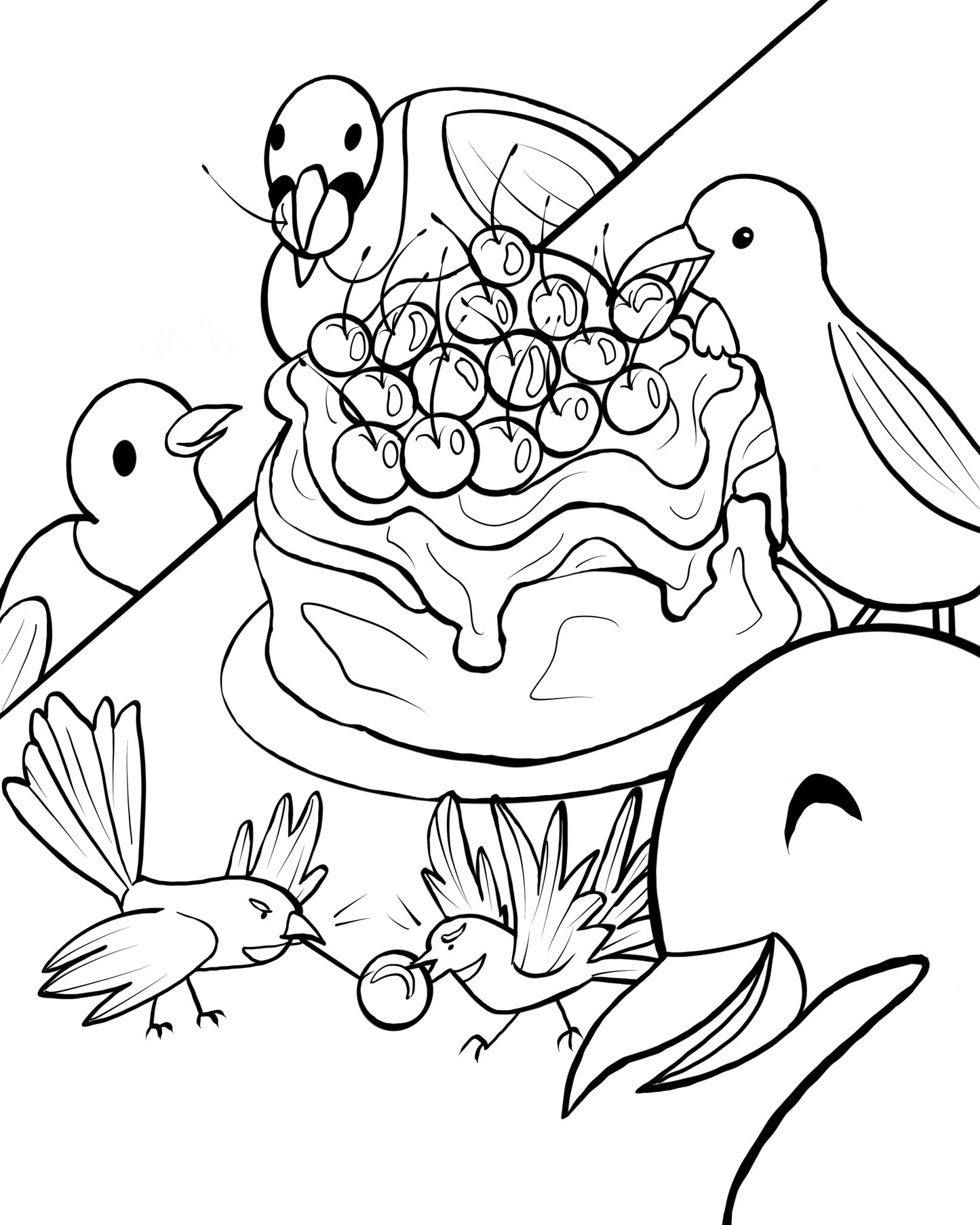 Colour-In Christmas Card — By Artist Geri Herd