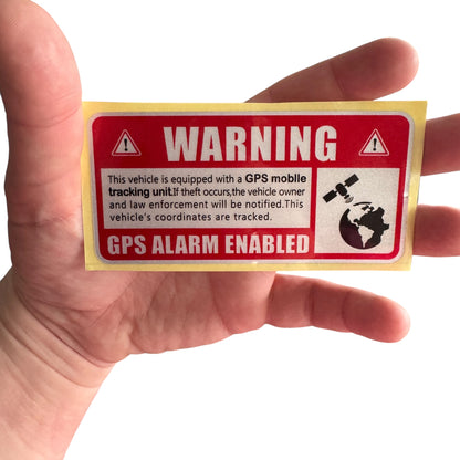 Sticker — GPS Alarm Enabled Warning.