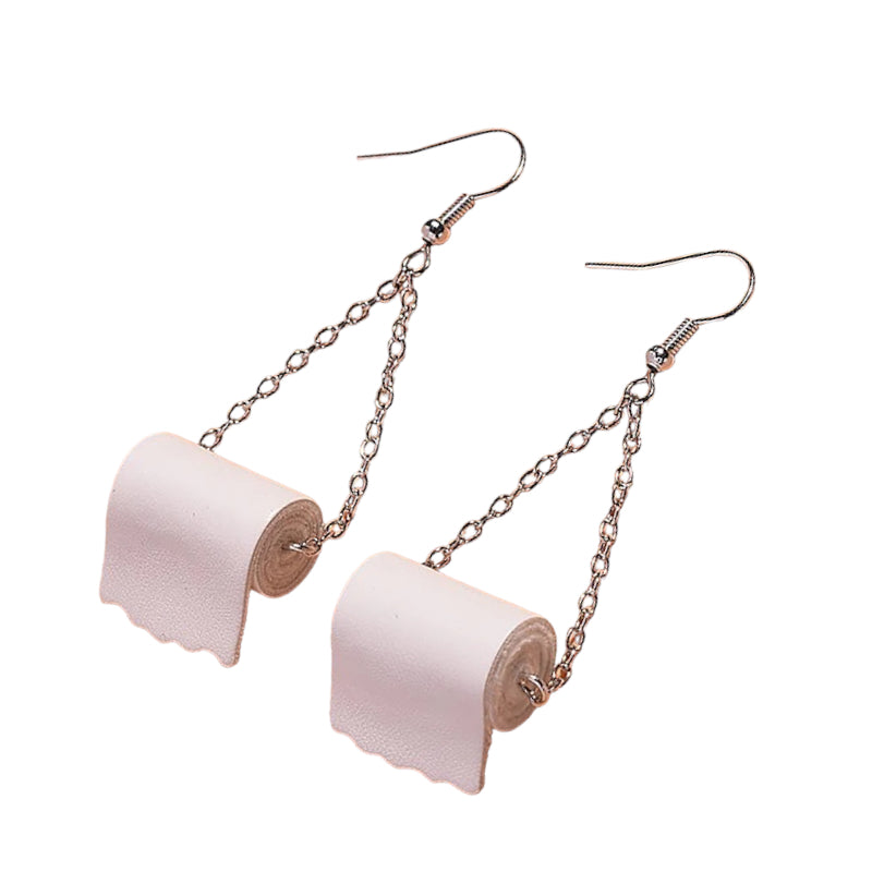 Earrings — Toilet Paper (Dangling)