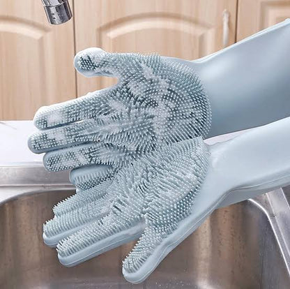 Dish Washing Scrubber Gloves