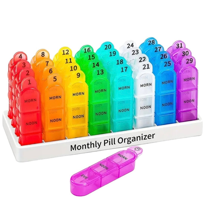 Monthly Pill Organiser — 3x Day.