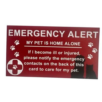 Emergency Pet Alert Card