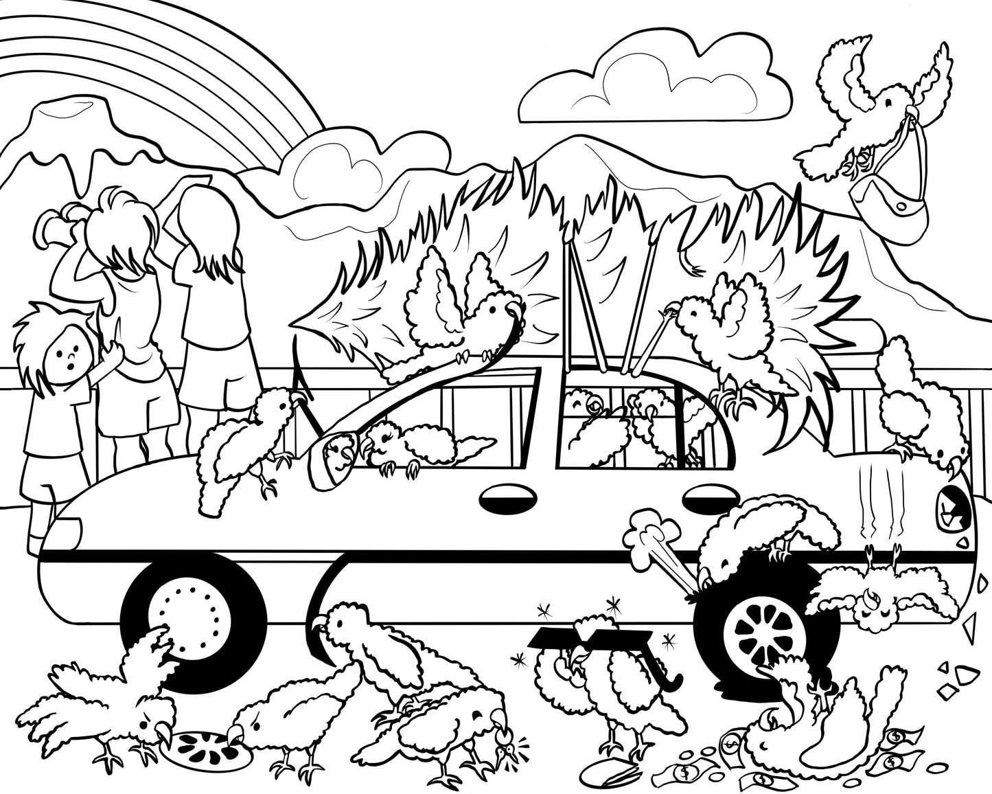 Colour-In Christmas Card — By Artist Geri Herd