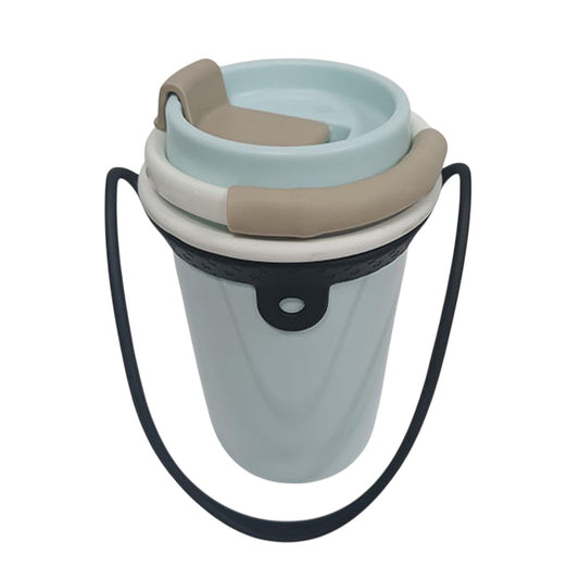 Silicone Drink Carrier Strap with Straw