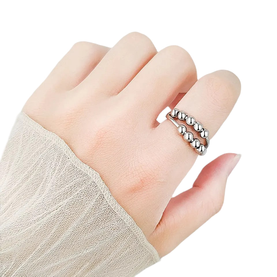 Sterling Silver Fidget Ring (Adjustable)