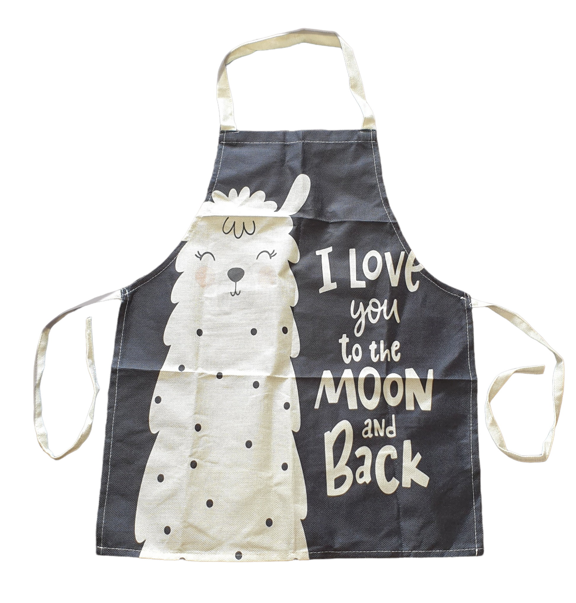 Adults Apron  SPIRIT SPARKPLUGS Llama - I Love You to the Moon and Back  