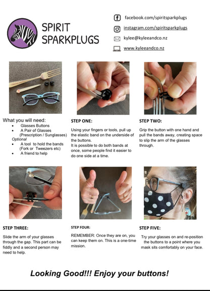 Glasses Button — Mask Accessory Mask SPIRIT SPARKPLUGS   