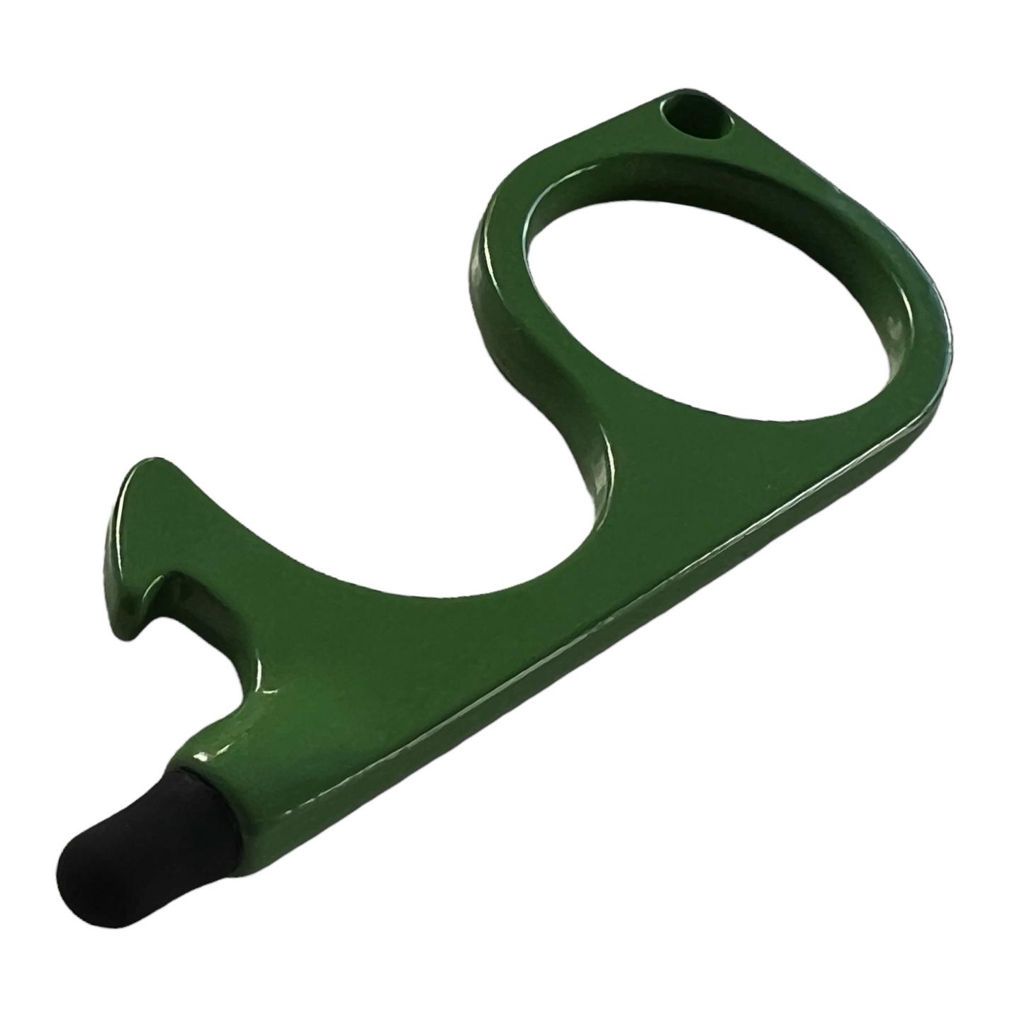 Keyring — No Touch Door Opener + tool Mobility & Accessibility SPIRIT SPARKPLUGS Forest Green No Clip 