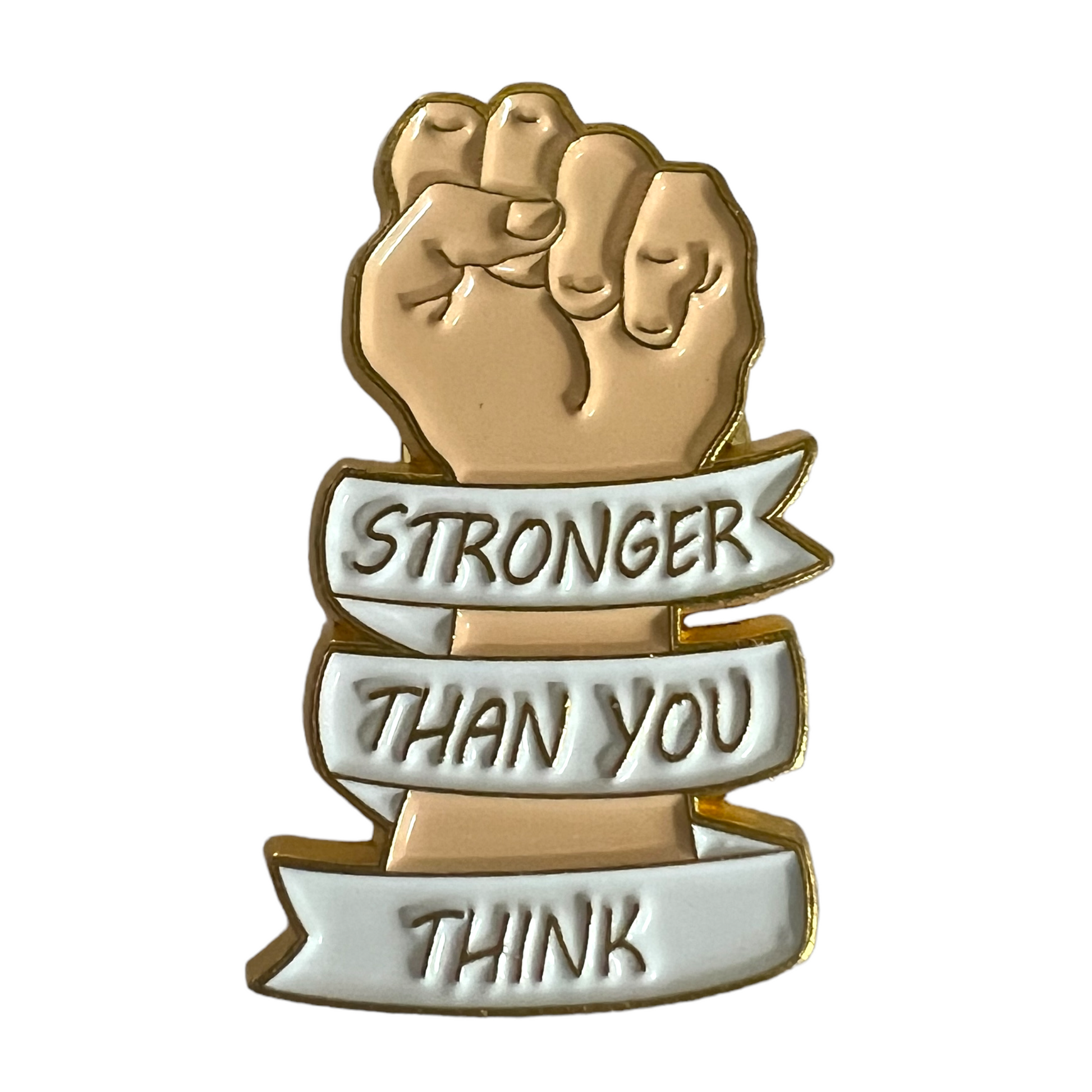 Pin — 'Stronger Than You Think'  SPIRIT SPARKPLUGS Arm  