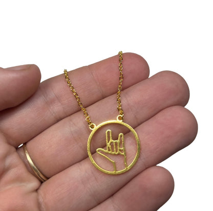 Jewellery — Necklace — Sign Language 'I Love You'  SPIRIT SPARKPLUGS   