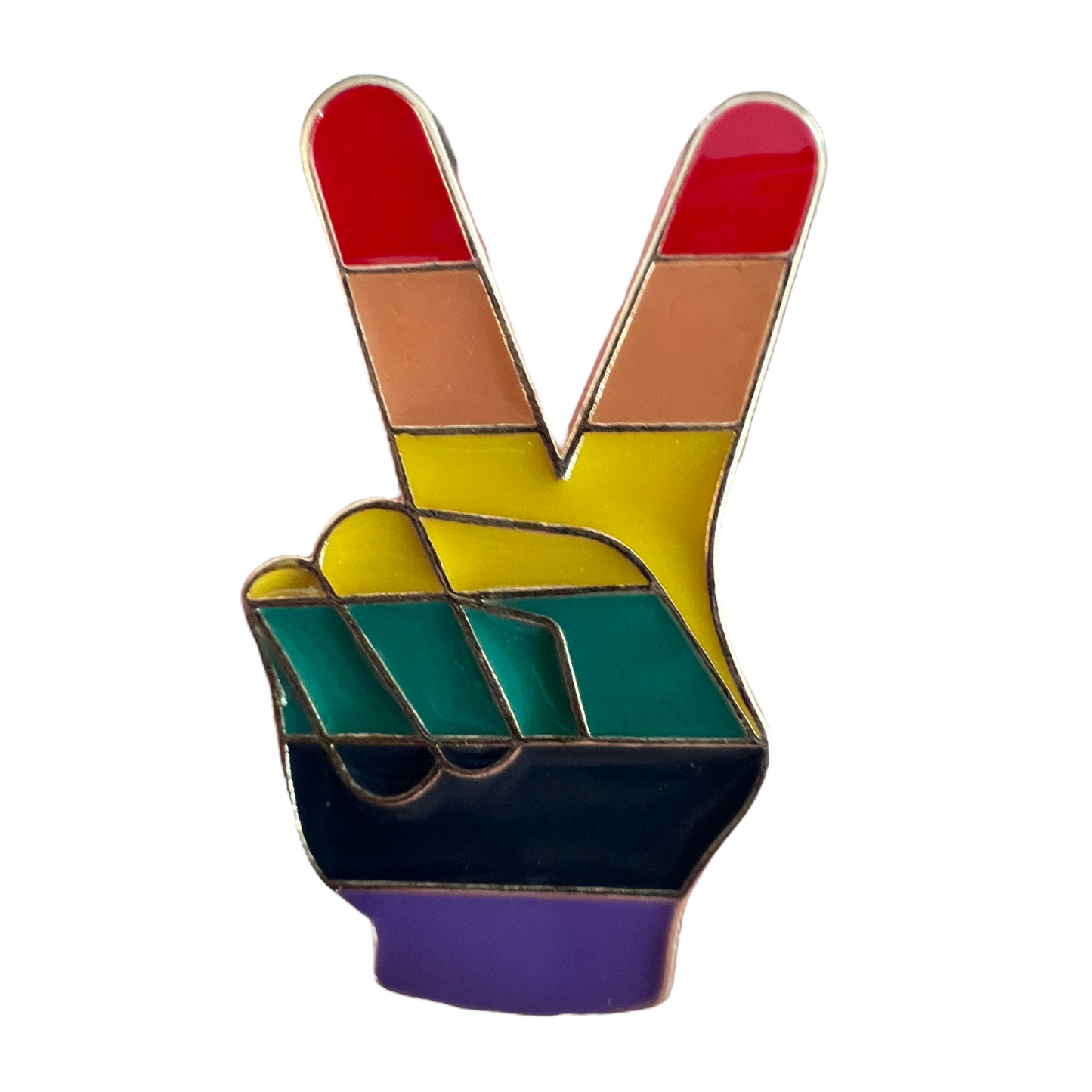 Pin — LGBT Pride Series  SPIRIT SPARKPLUGS Peace Sign  