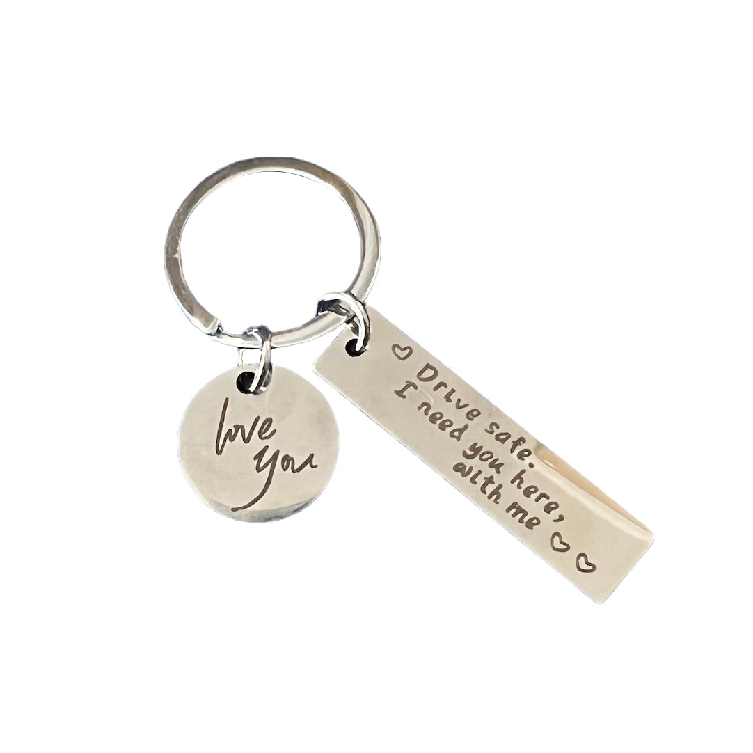 Keyring — 'Drive Safe' ‘I love you’ Keychains SPIRIT SPARKPLUGS Drive Safe Keyring  