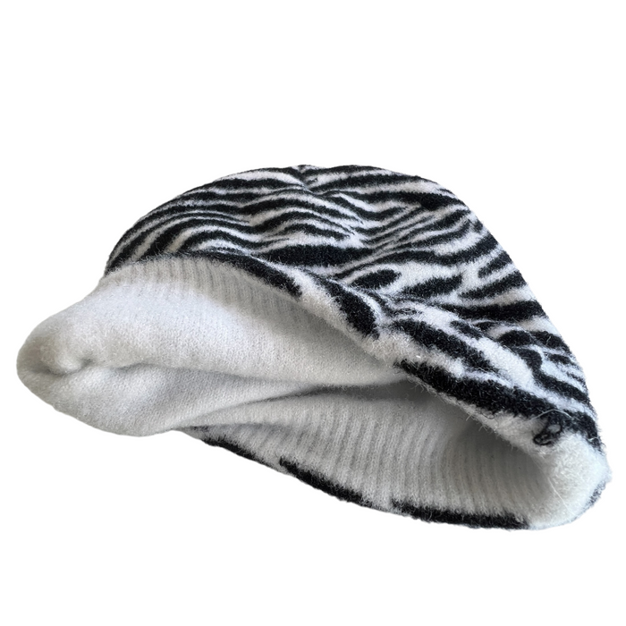 Super Soft Panama Zebra Beanie