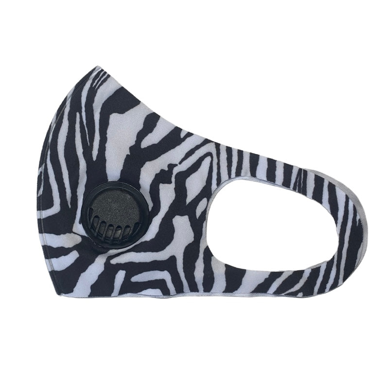 Adult Neoprene Reusable Mask — with Filter Mask SPIRIT SPARKPLUGS Zebra Stripes  
